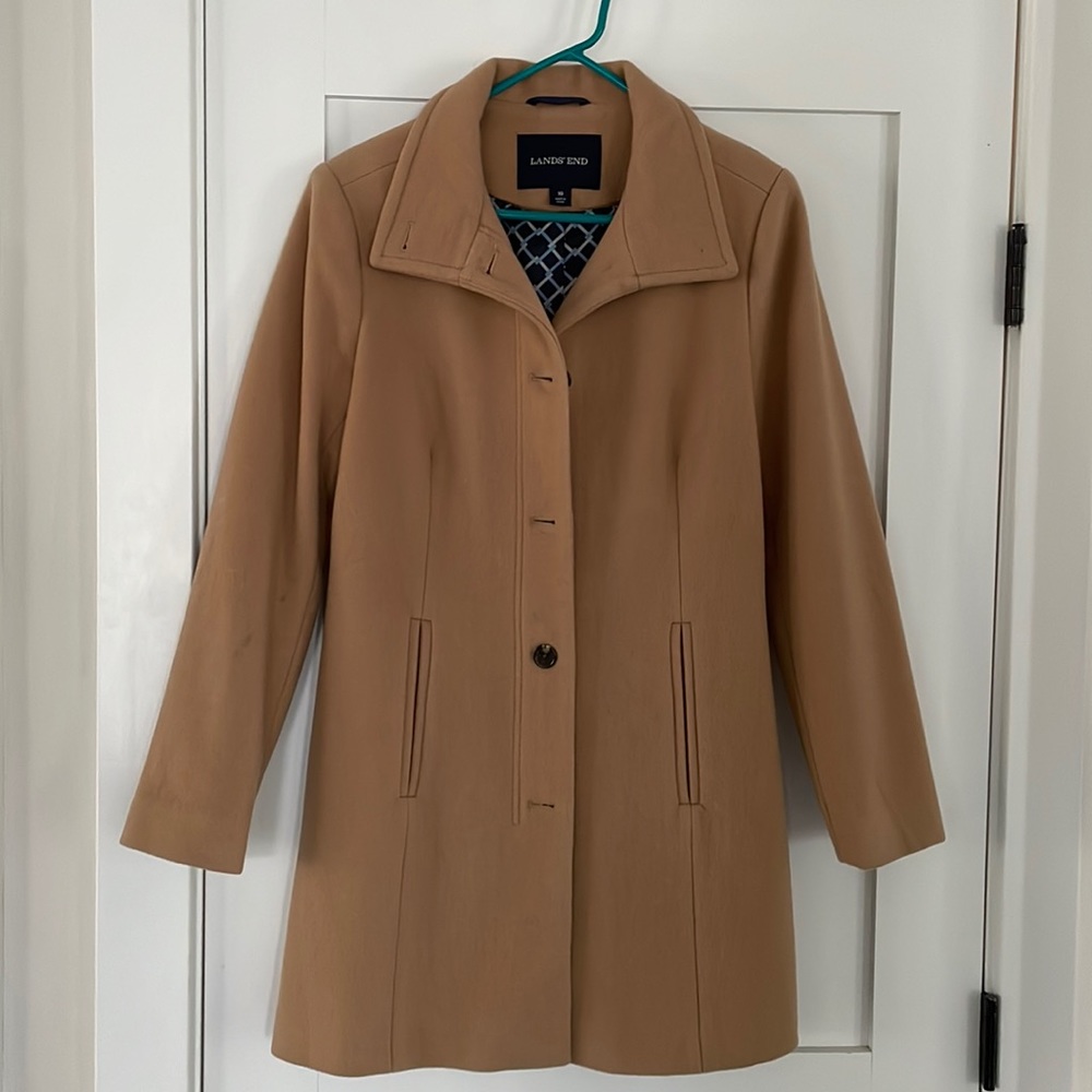 Camel wool coat from Lands End